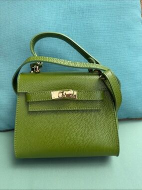 Borse in Pelle Italian  Pebbled Leather Mini Top-Handle Crossbody